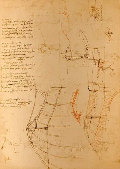 Conception d'une machine volante (Design for a Flying Machine) Léonard de Vinci